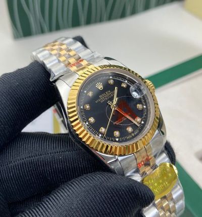 Rolex Datejust Imported Citizen Movement 316L Steel 31mm Jubilee Bracelet Women Black Dial Watch